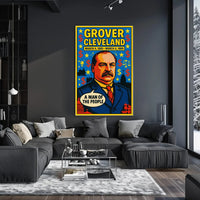 Grover Cleveland Pop Art Vintage Presidential Poster PosterGoat