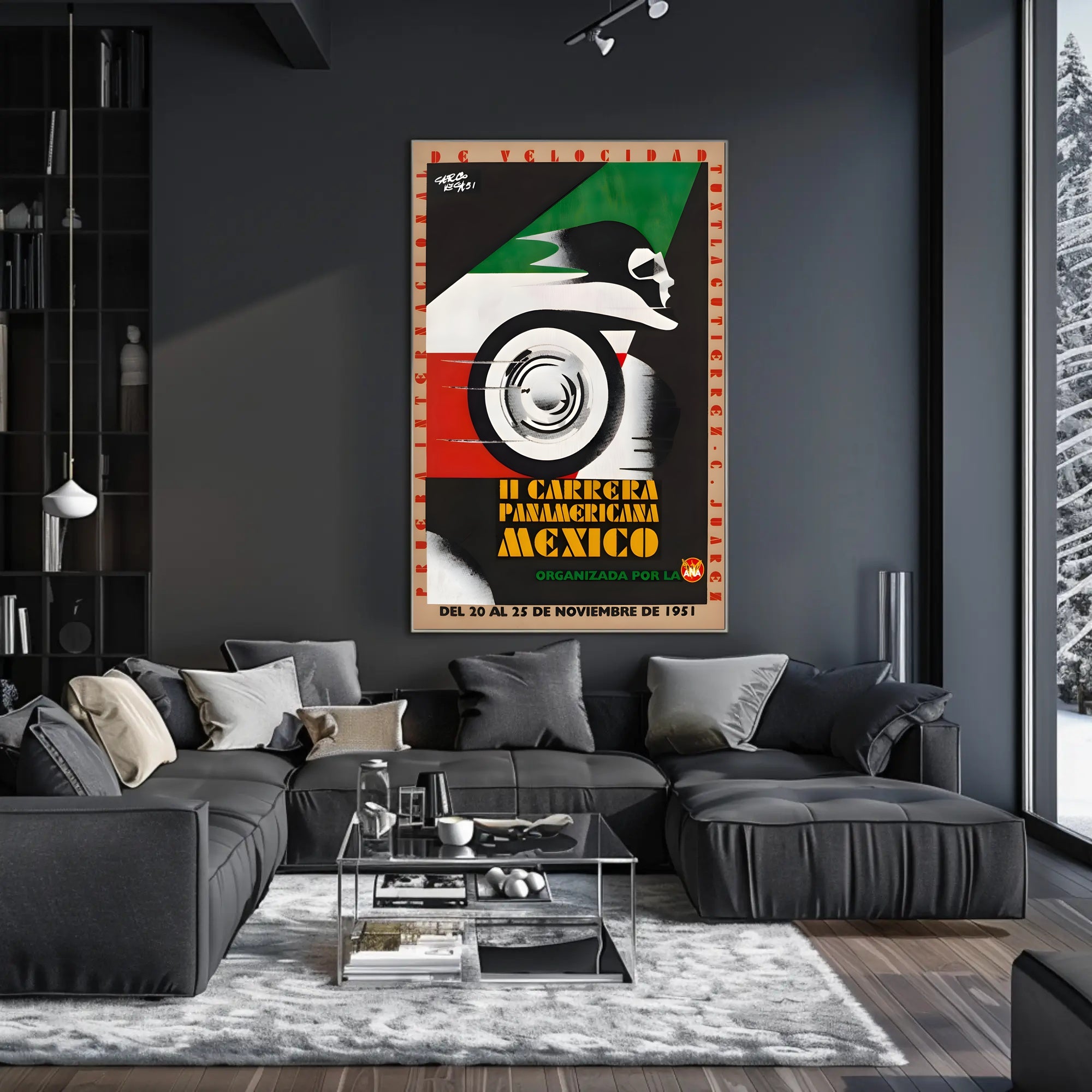 II Carrera Panamericana Mexico 1951 Poster