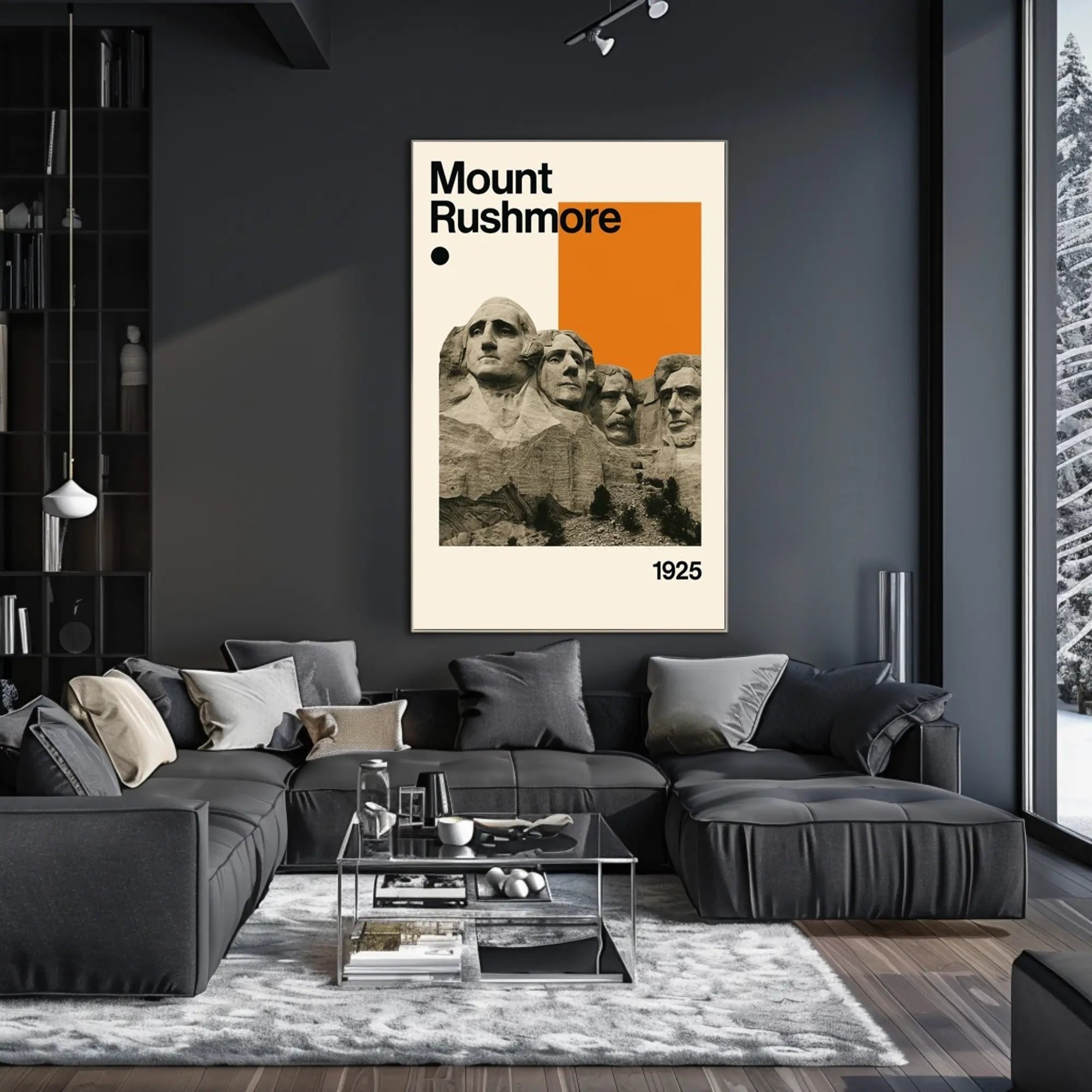 Mount Rushmore Landmark Art Print: Historical or Presidential Poster