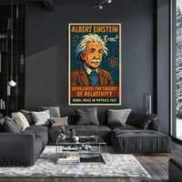 Einstein Relativity Theory Concept Physics Education Design Poster