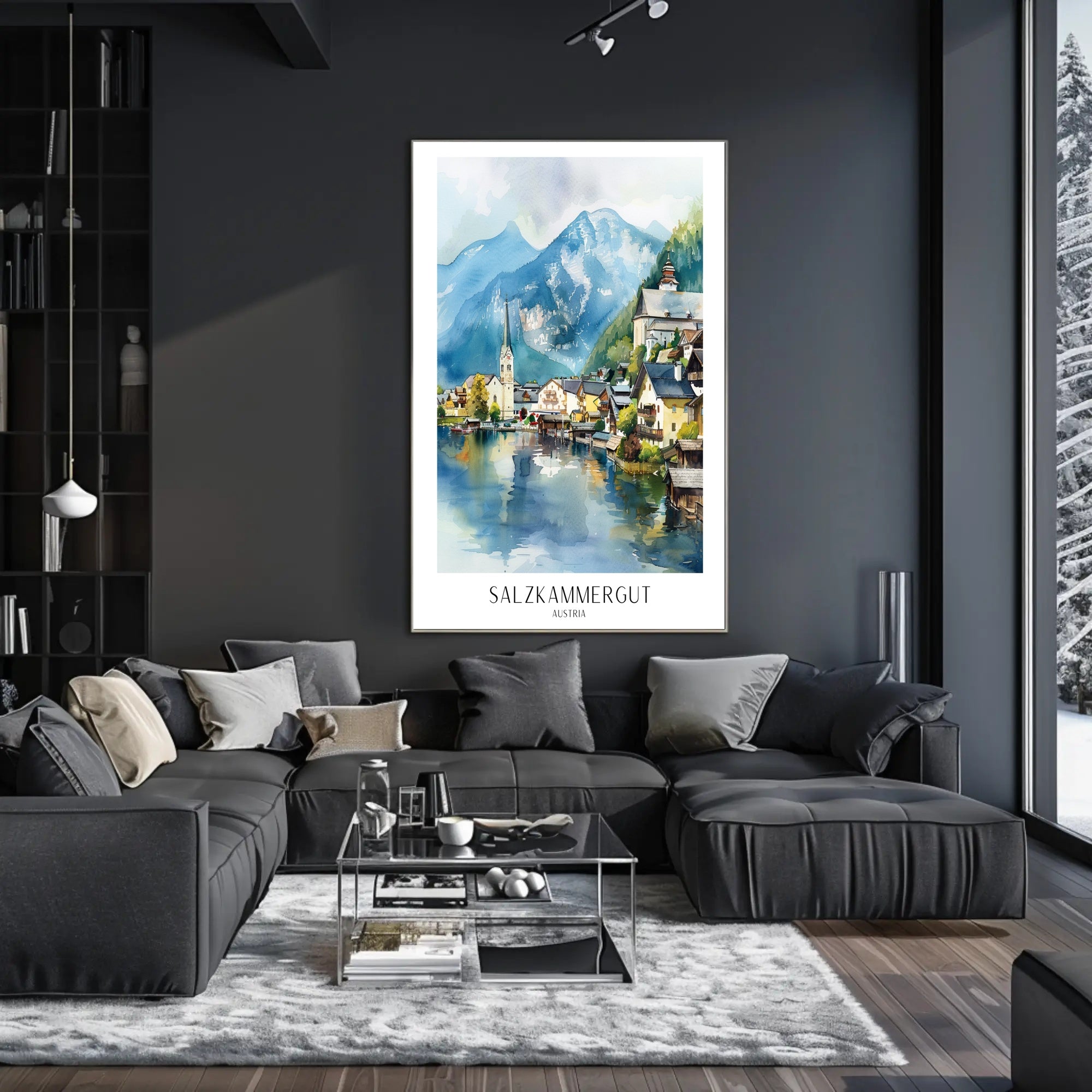 Salzkammergut Lakeside Charm Travel Poster PosterGoat