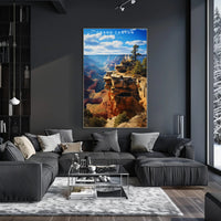 Grand Canyon Travel Poster Vintage Landscape Print