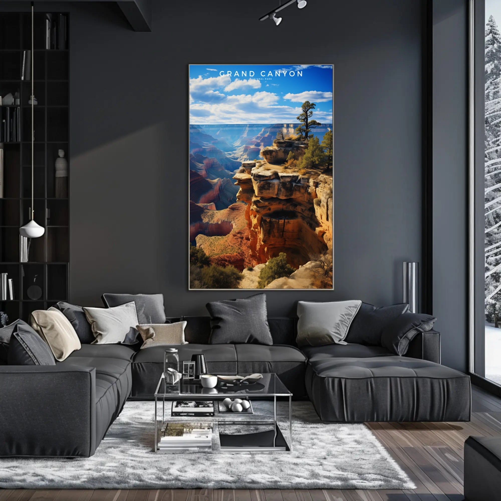 Grand Canyon Travel Poster Vintage Landscape Print