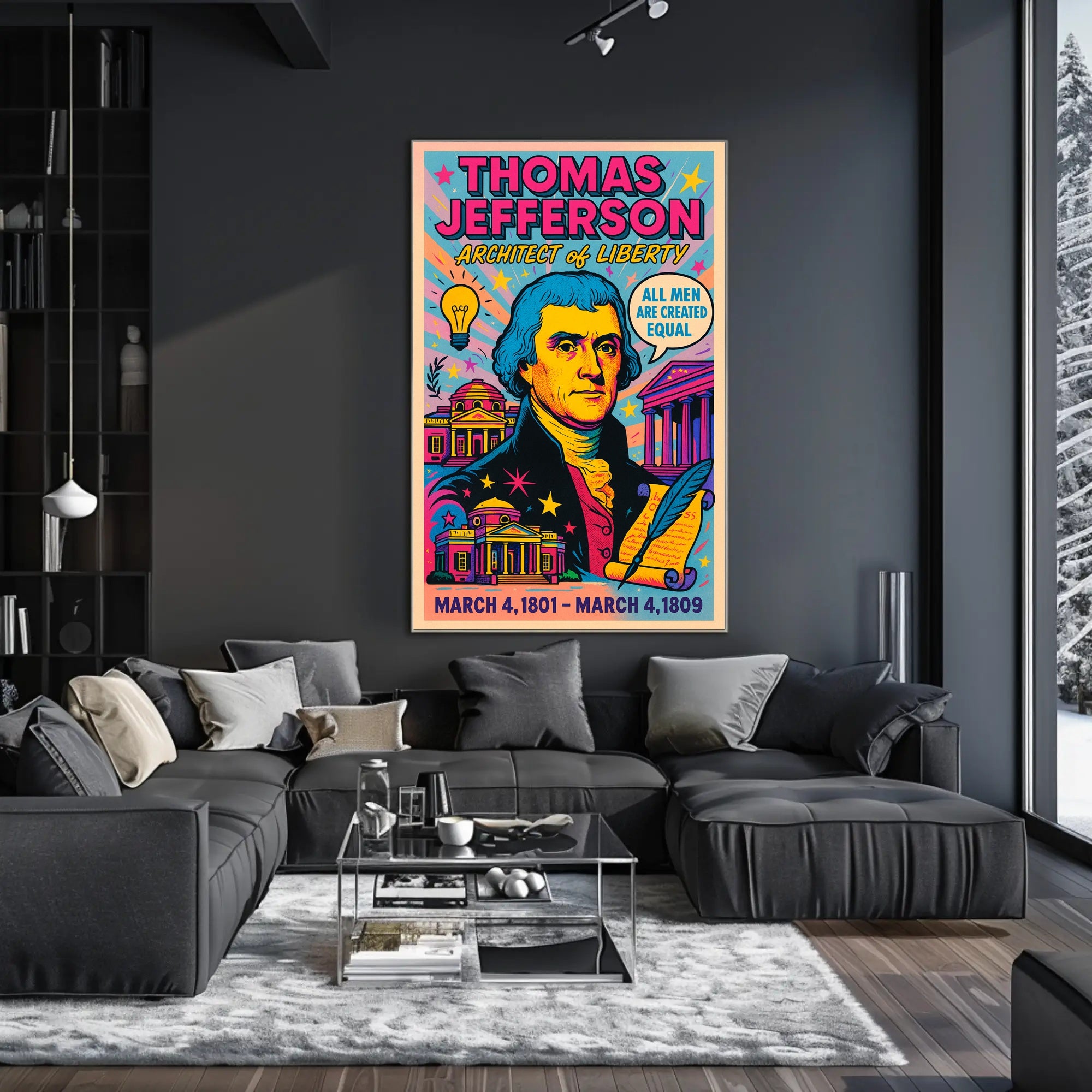 Thomas Jefferson Architect of Liberty Poster PosterGoat