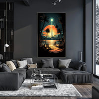 Cosmic Sunset Escape Poster