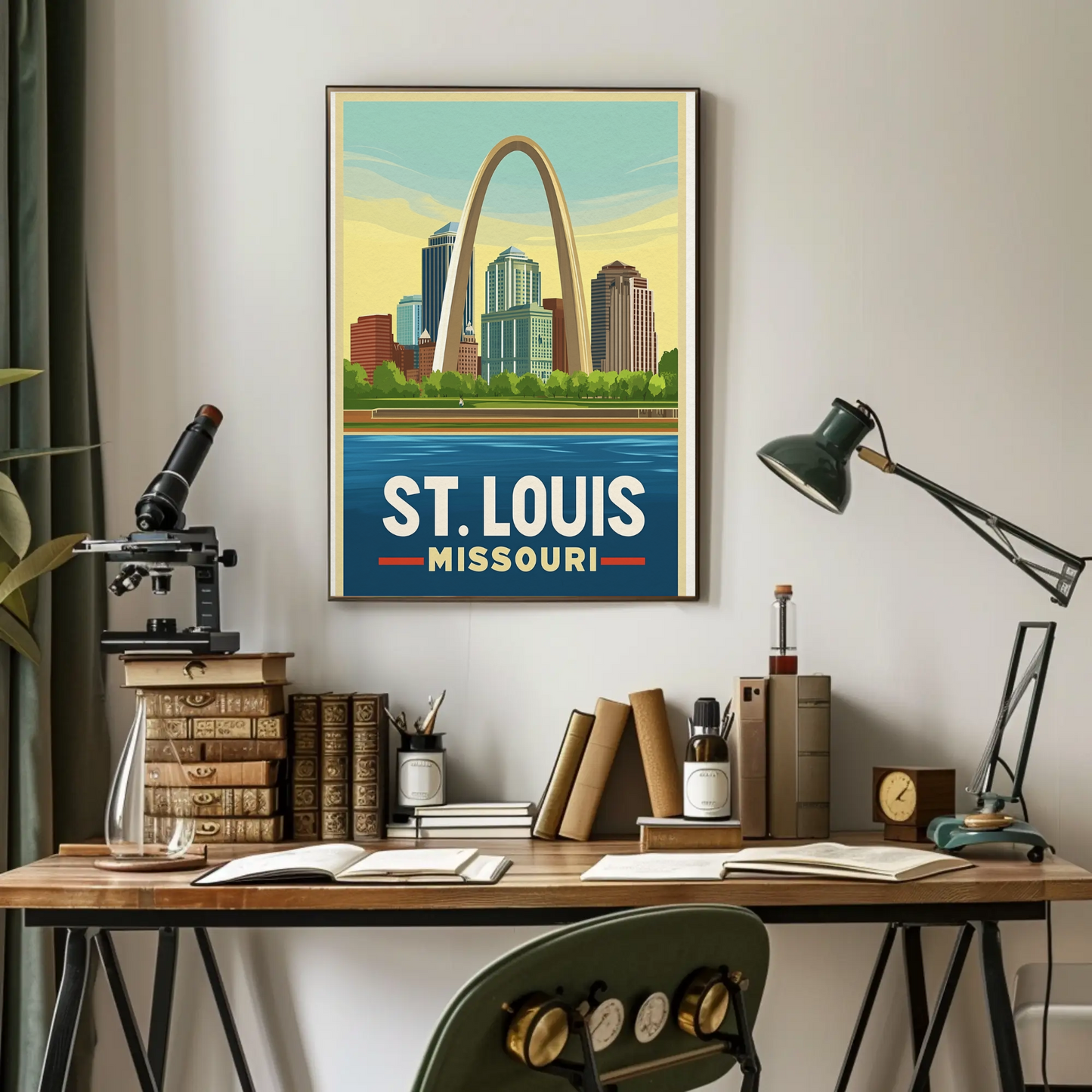 St. Louis Missouri Vintage Poster - Gateway Arch