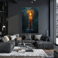 Ethereal Candlelight: Photorealistic Serenity Art Poster PosterGoat