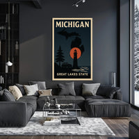 Michigan Great Lakes State Poster PosterGoat