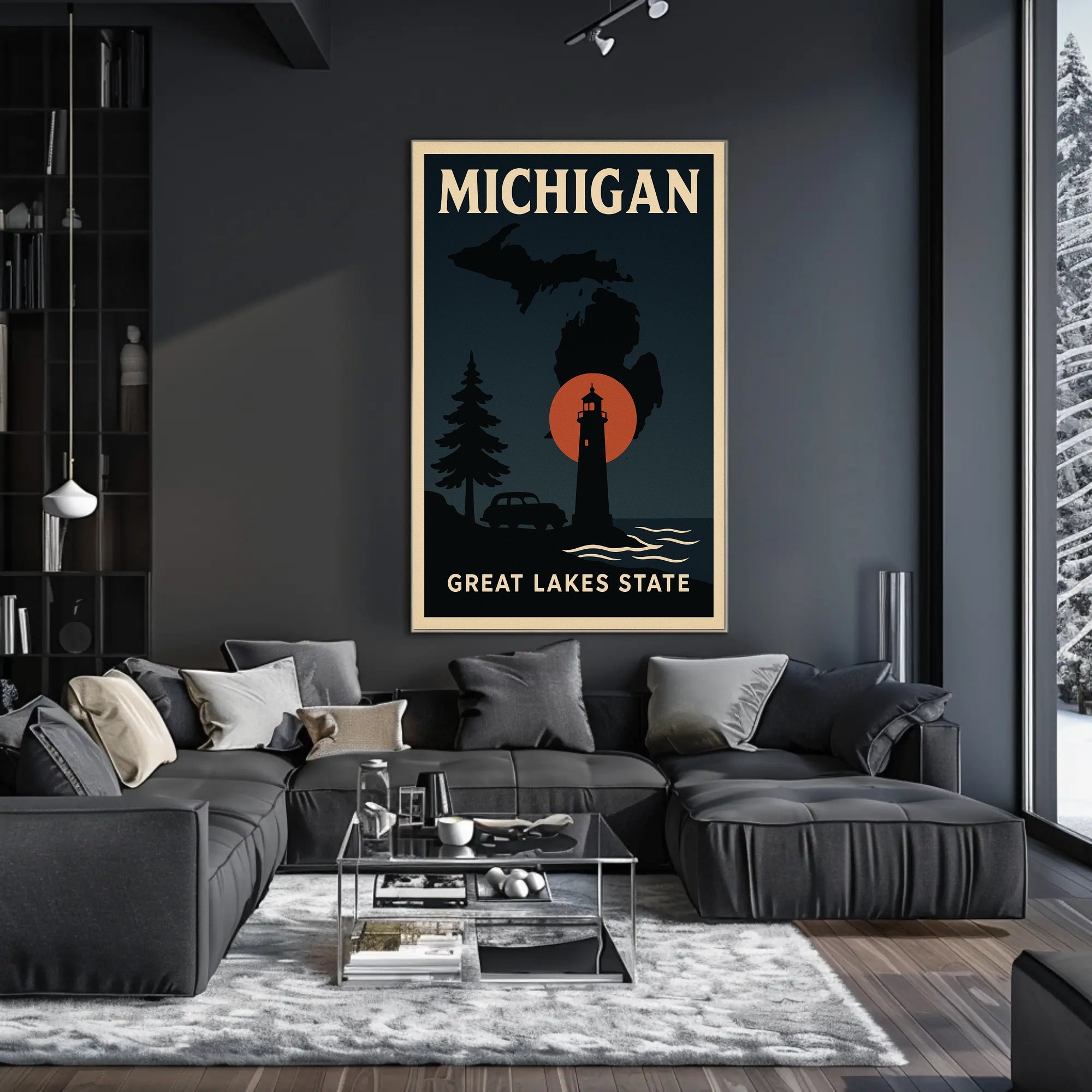 Michigan Great Lakes State Poster PosterGoat