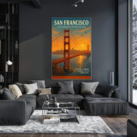 Golden Gate Sunset Travel Poster