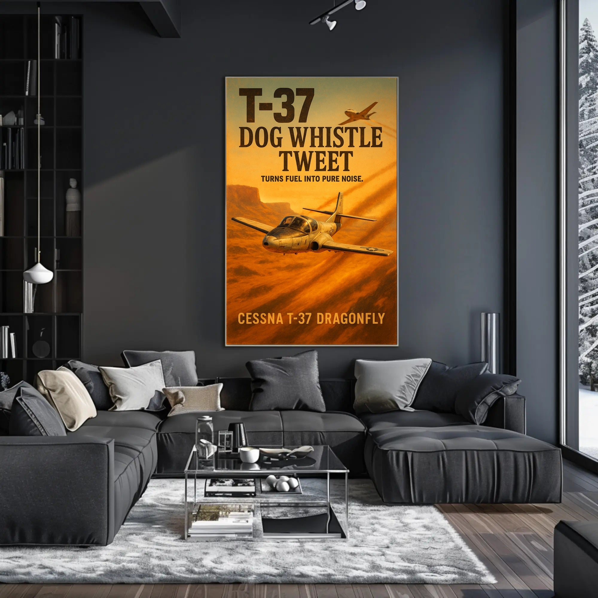 Cessna T-37 Dragonfly Illustrated Military Recruitment Poster