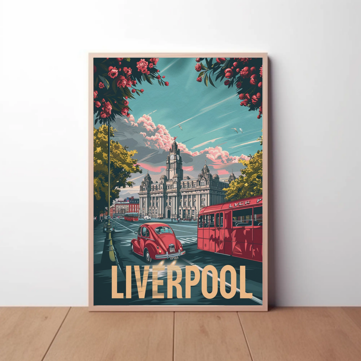 Liverpool Iconic Skyline Travel Poster