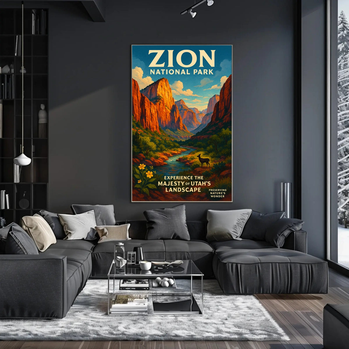 Zion National Park Poster Breathtaking Wall Art For Home