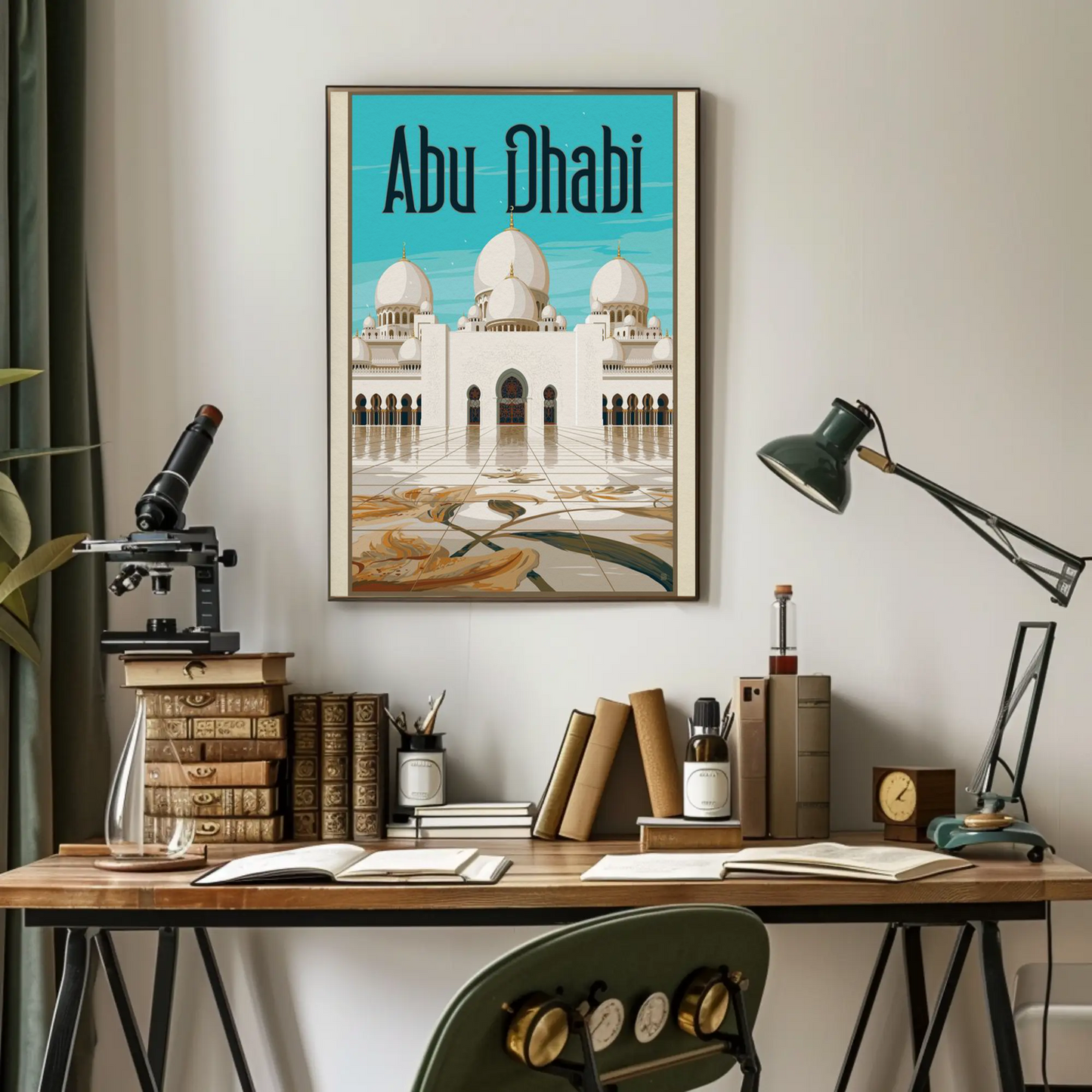 Abu Dhabi Vintage Poster