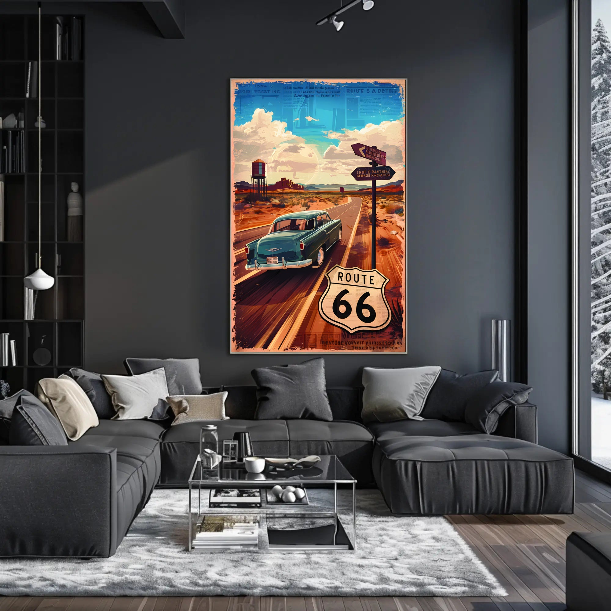 Journey on Route 66 Poster