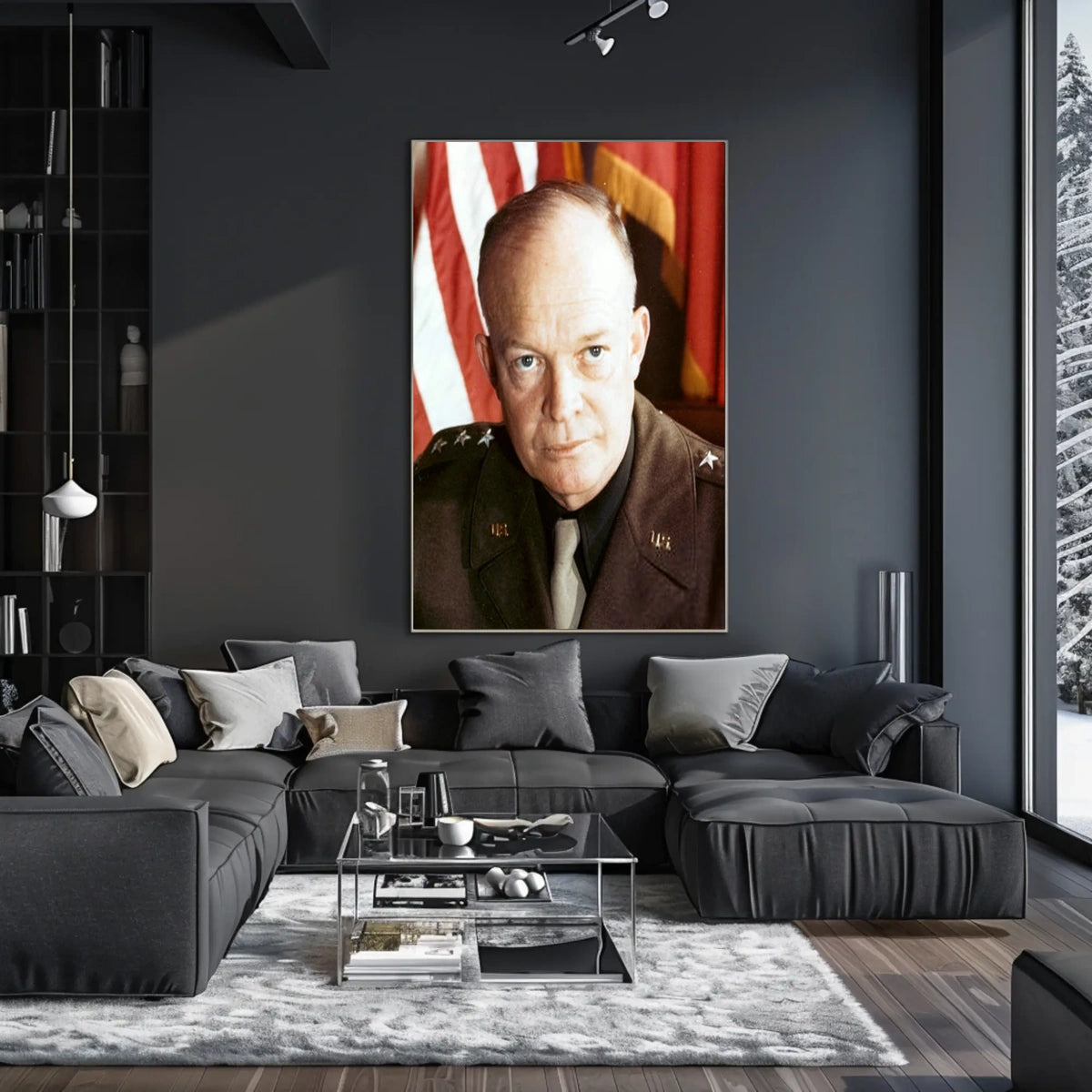 Wartime General Eisenhower Portrait Poster