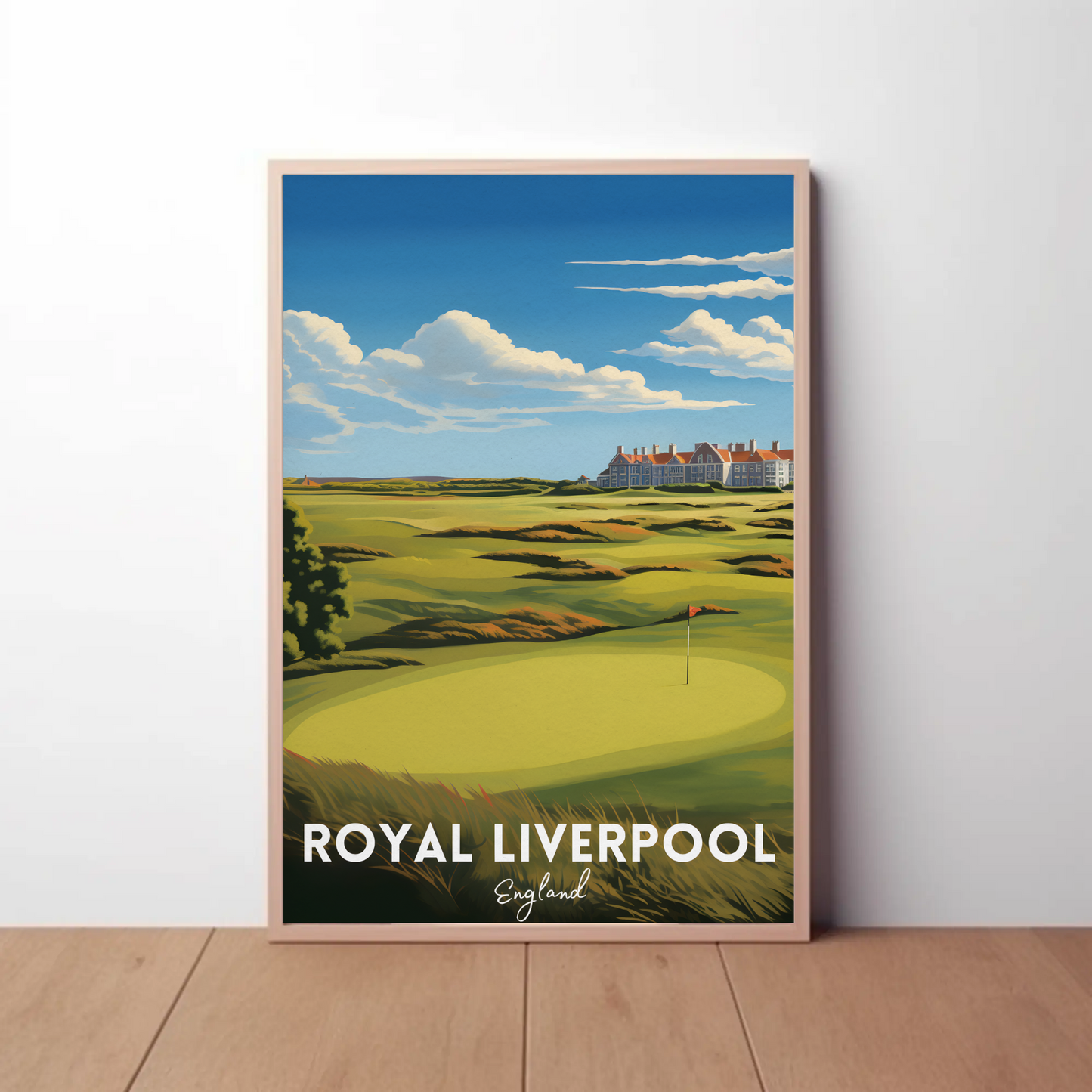 Royal Liverpool Golf Course Travel Poster