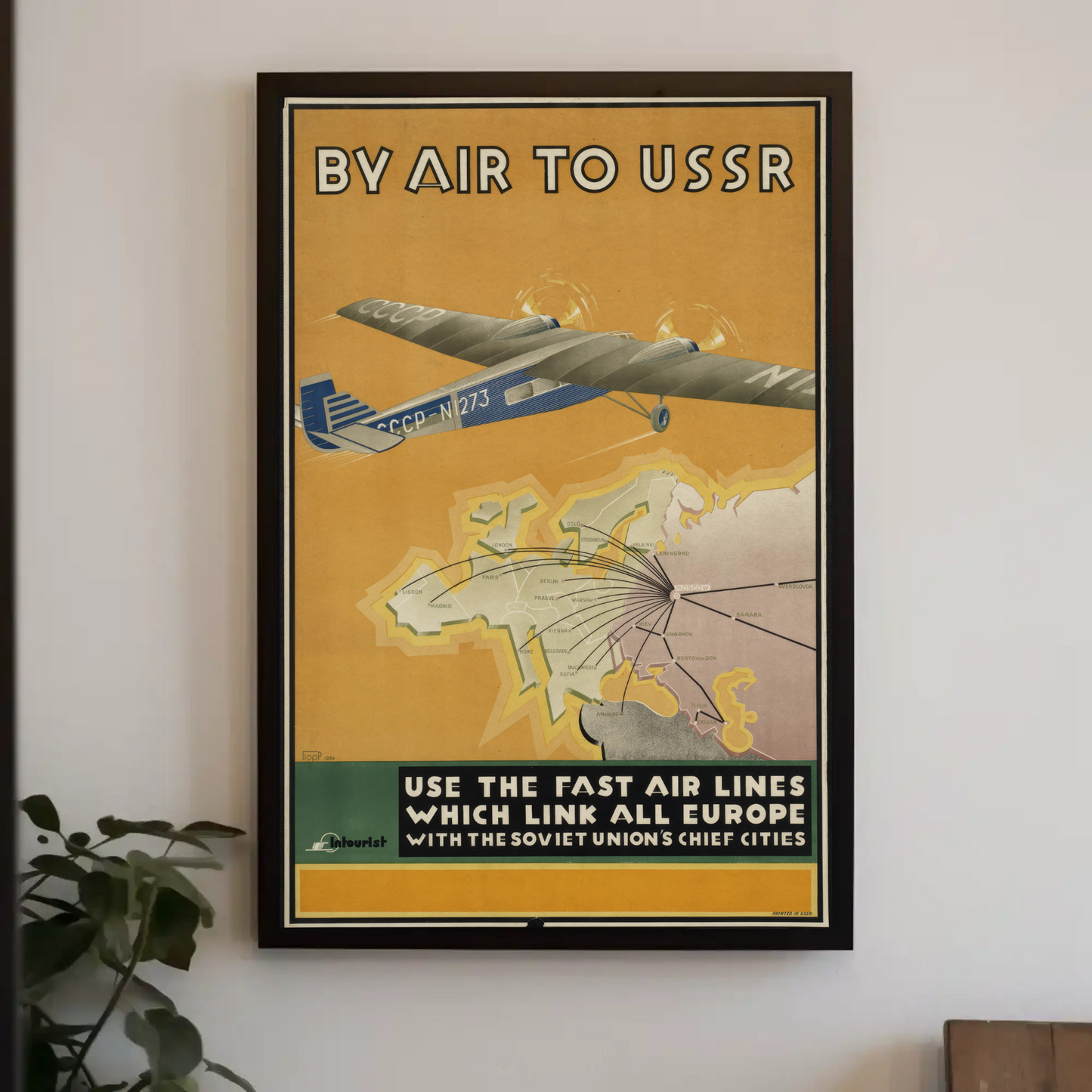 USSR Air Travel Poster