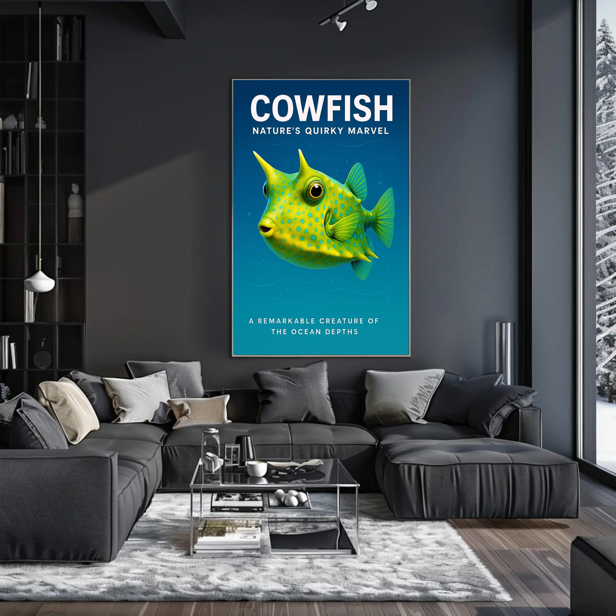 Cowfish Nature’s Quirky Marvel Poster PosterGoat