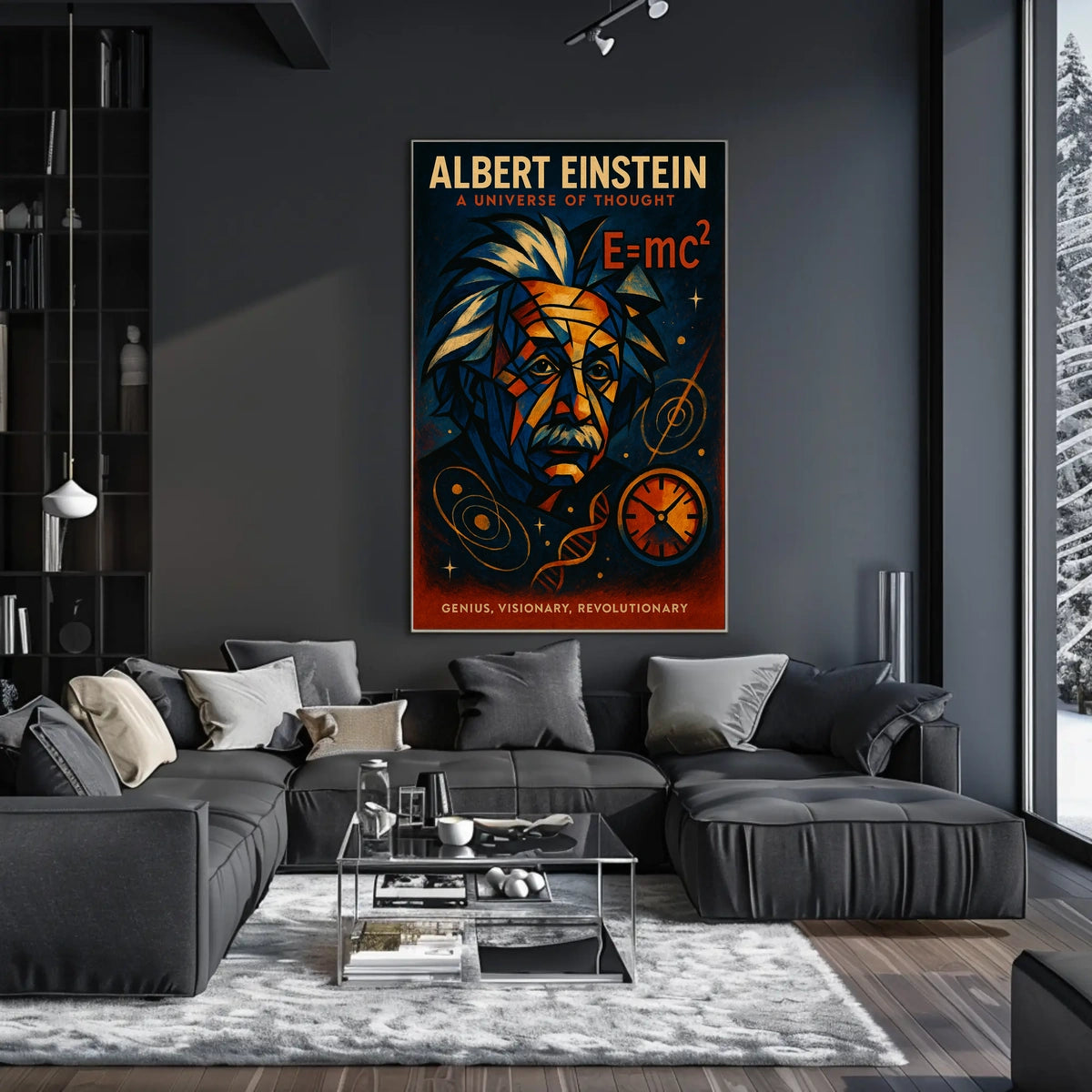 Albert Einstein A Universe of Thought Poster