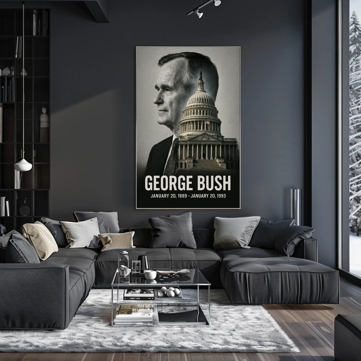 George H. W. Bush 41st President of the United States Reflections Poster