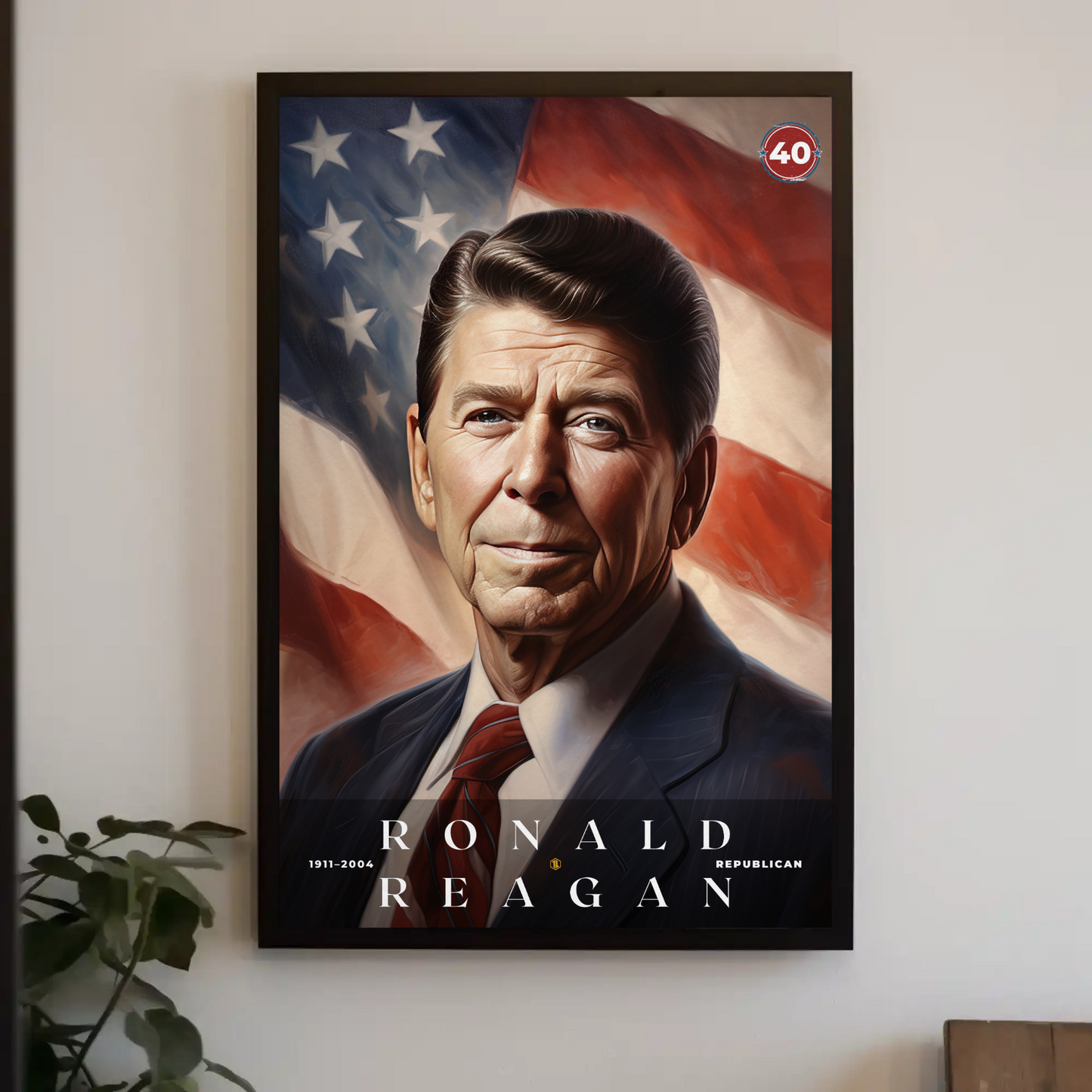 Ronald Reagan 40th President Of The United States Portrait