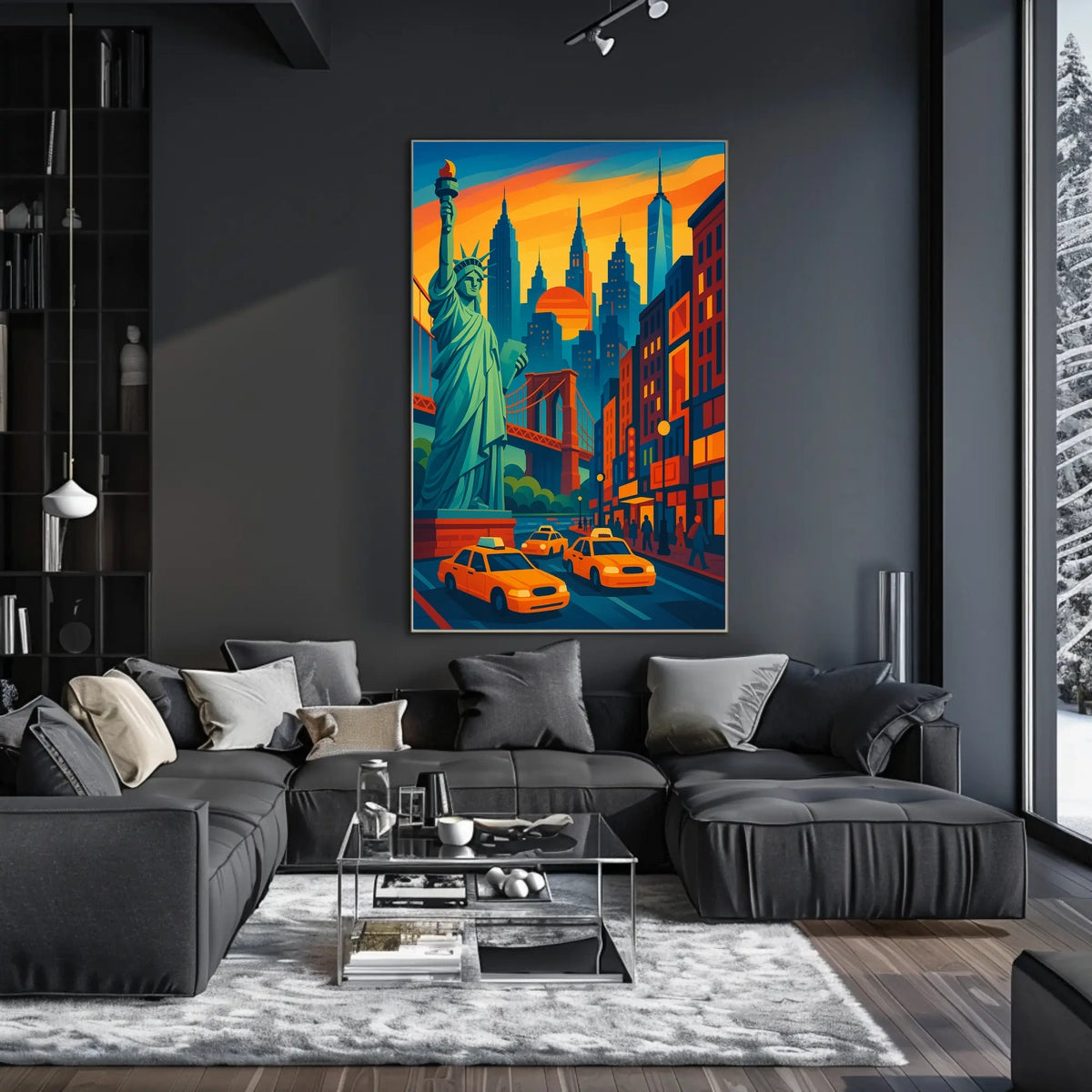 New York City Vibrant Adventure Poster Modern Wall Art