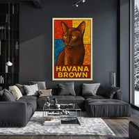 Havana Brown Cat Art Poster