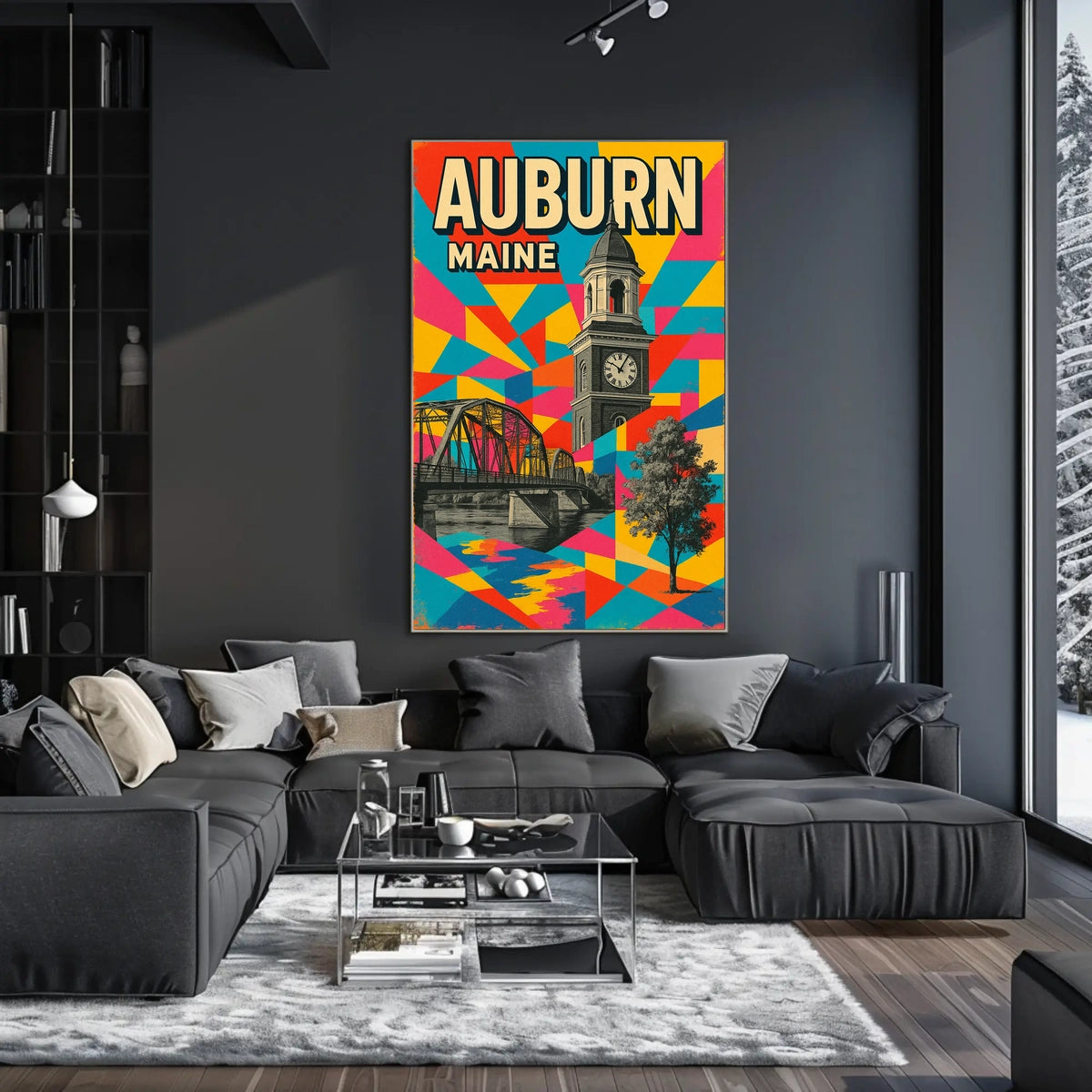 Auburn, Maine A Vibrant Tribute Poster