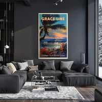 Cruise into Paradise: Vintage Caribbean Travel Poster PosterGoat