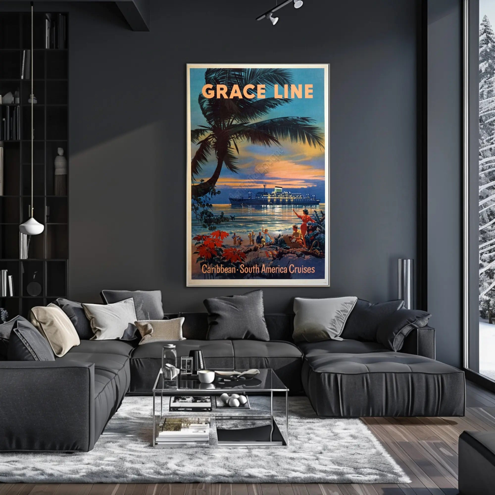 Cruise into Paradise: Vintage Caribbean Travel Poster PosterGoat