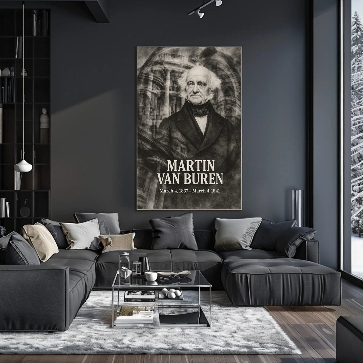 Martin Van Buren 8th President of the United States Double Exposure Poster