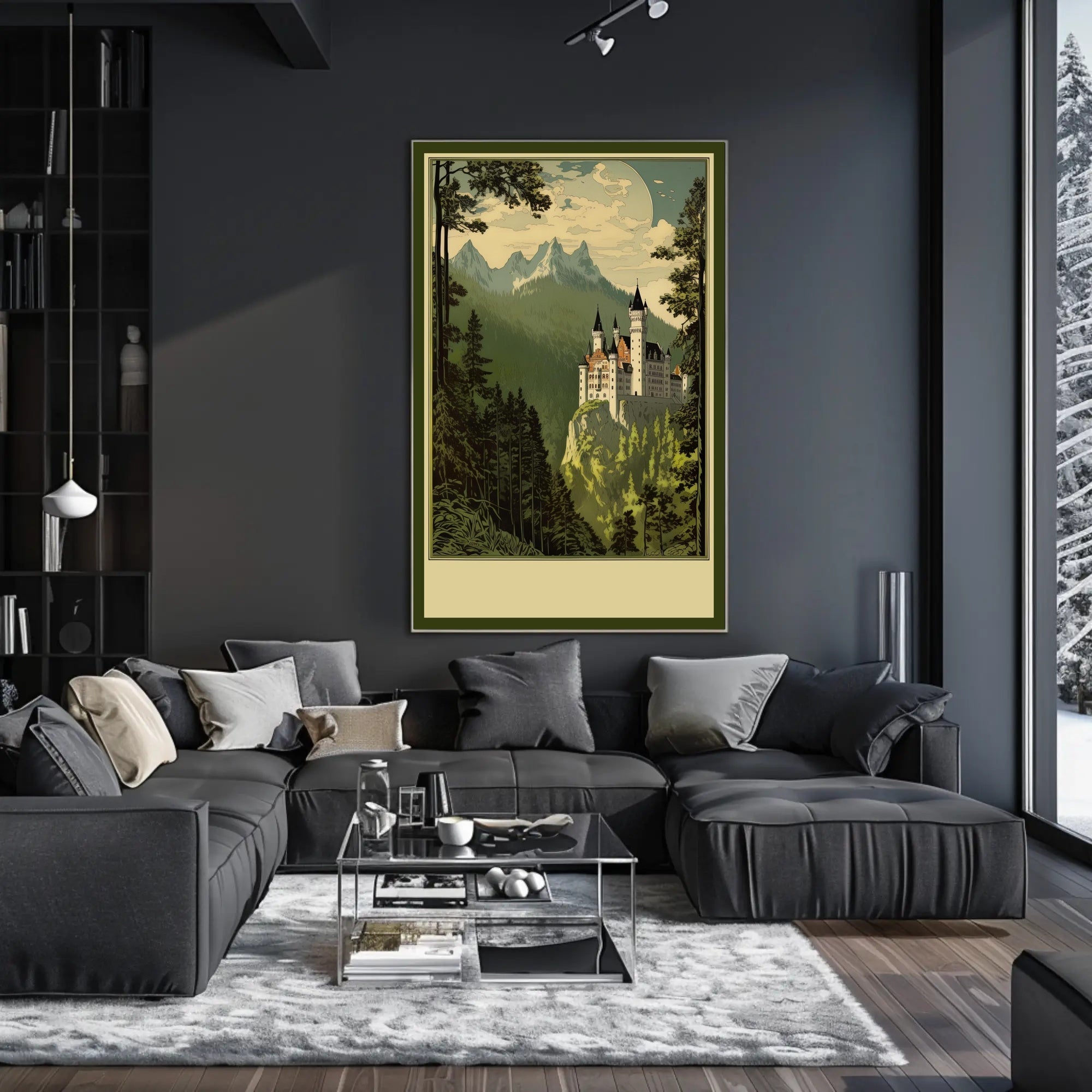 Enchanted Castle in the Mountains Poster