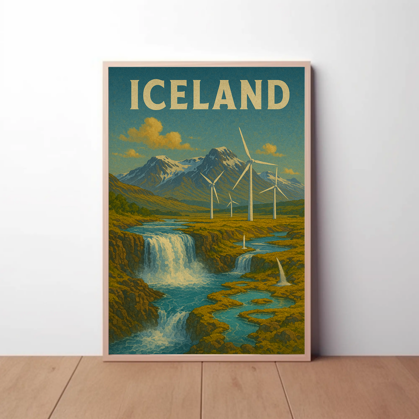 Majestic Icelandic Landscapes and Culture High-End Travel Poster