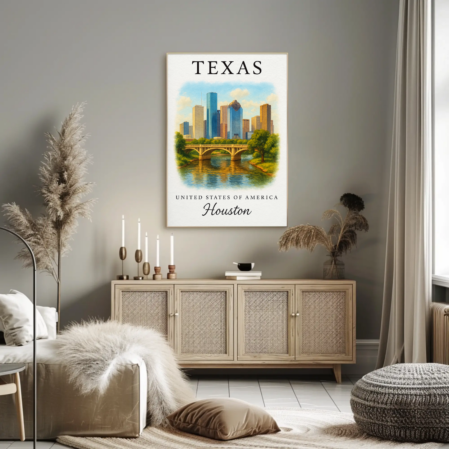Texas, Houston Signature Series Vintage Travel Poster