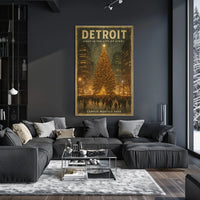 Detroit Light In The City Of Steel Poster