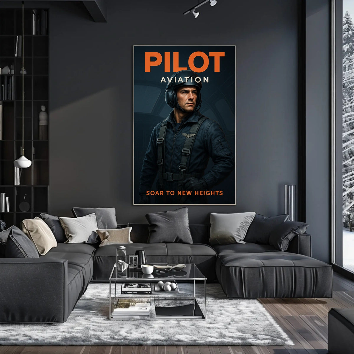 Pilot Aviation Soar to New Heights Poster