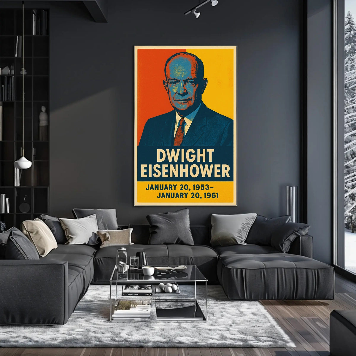 Eisenhower Vintage Pop Art Patriot History Poster