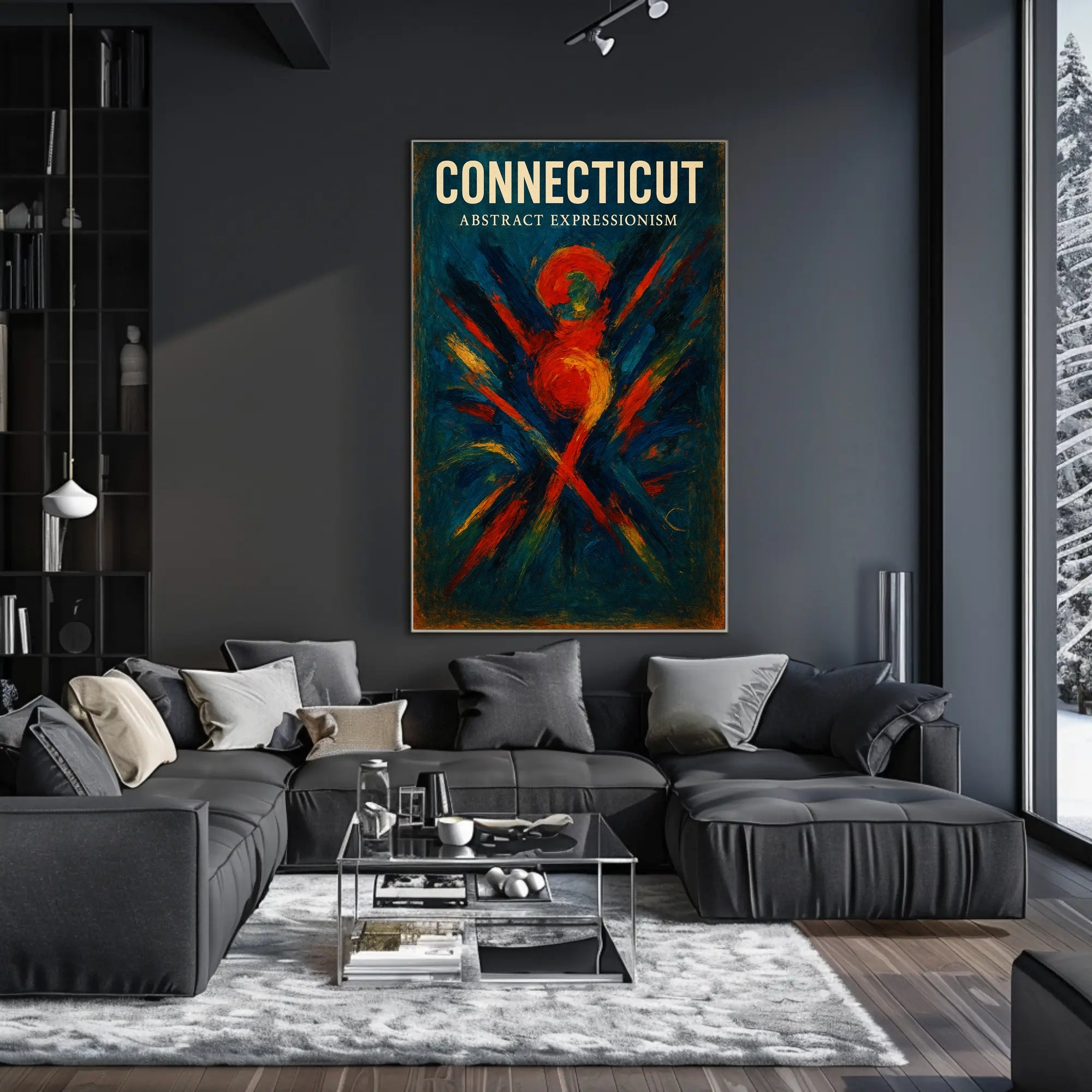 Connecticut Abstract Expressionism Poster PosterGoat