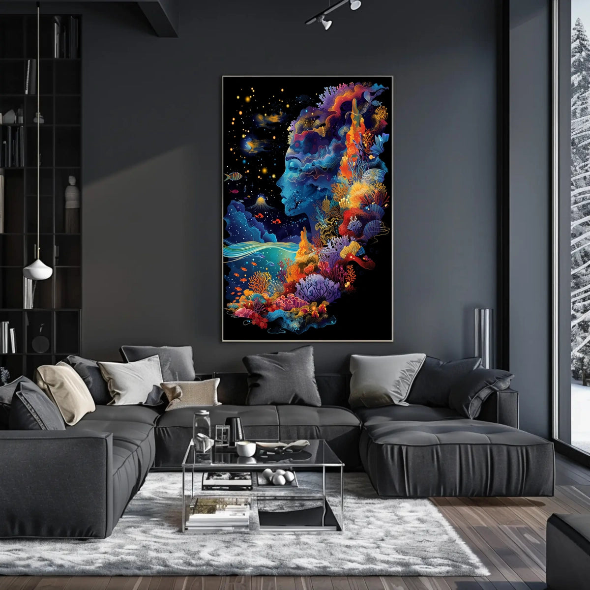 Surreal Cosmic Underwater Artistry Abstract, Artistic, or Pop Culture Poster