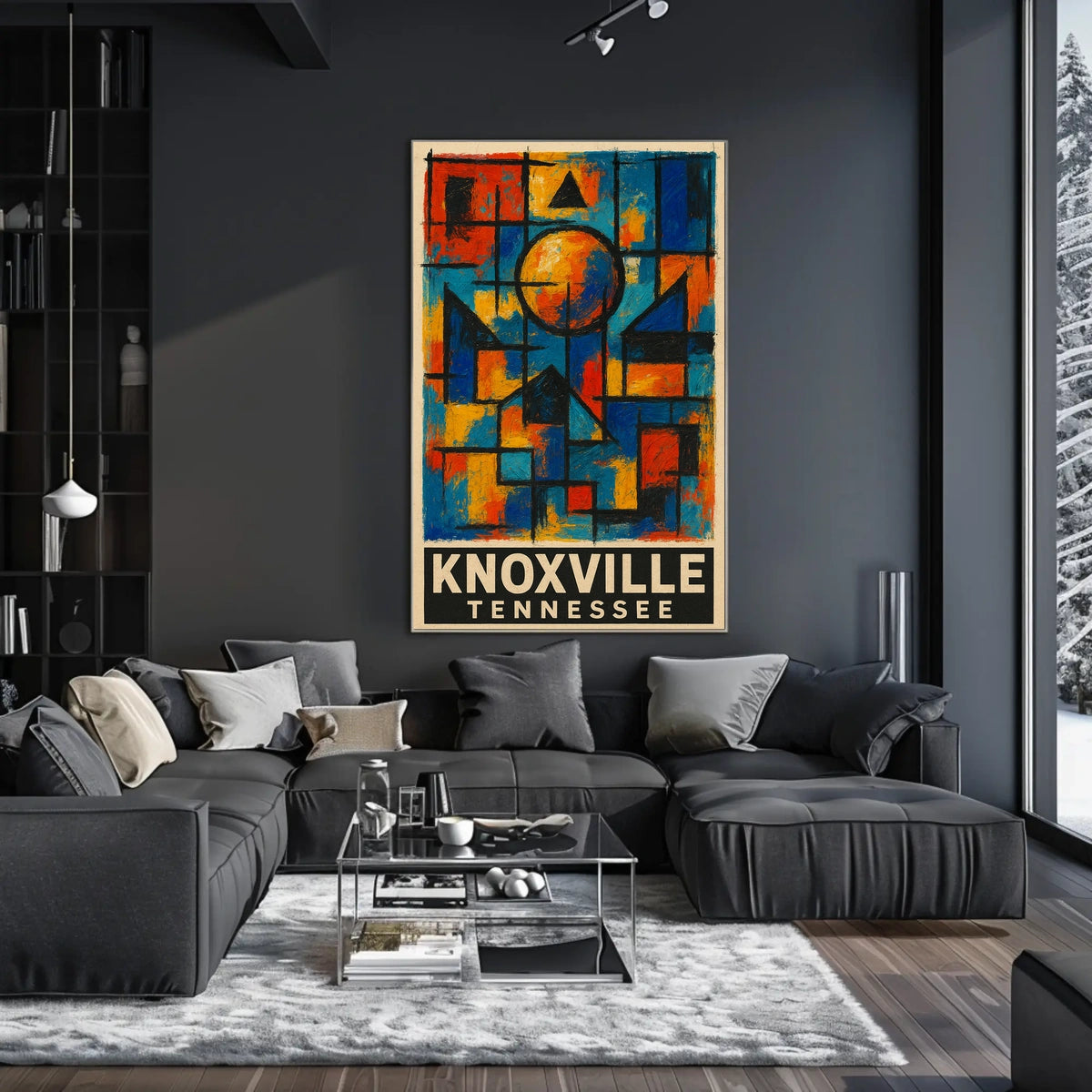 Vibrant Knoxville Geometric Abstract Art Collectors Poster