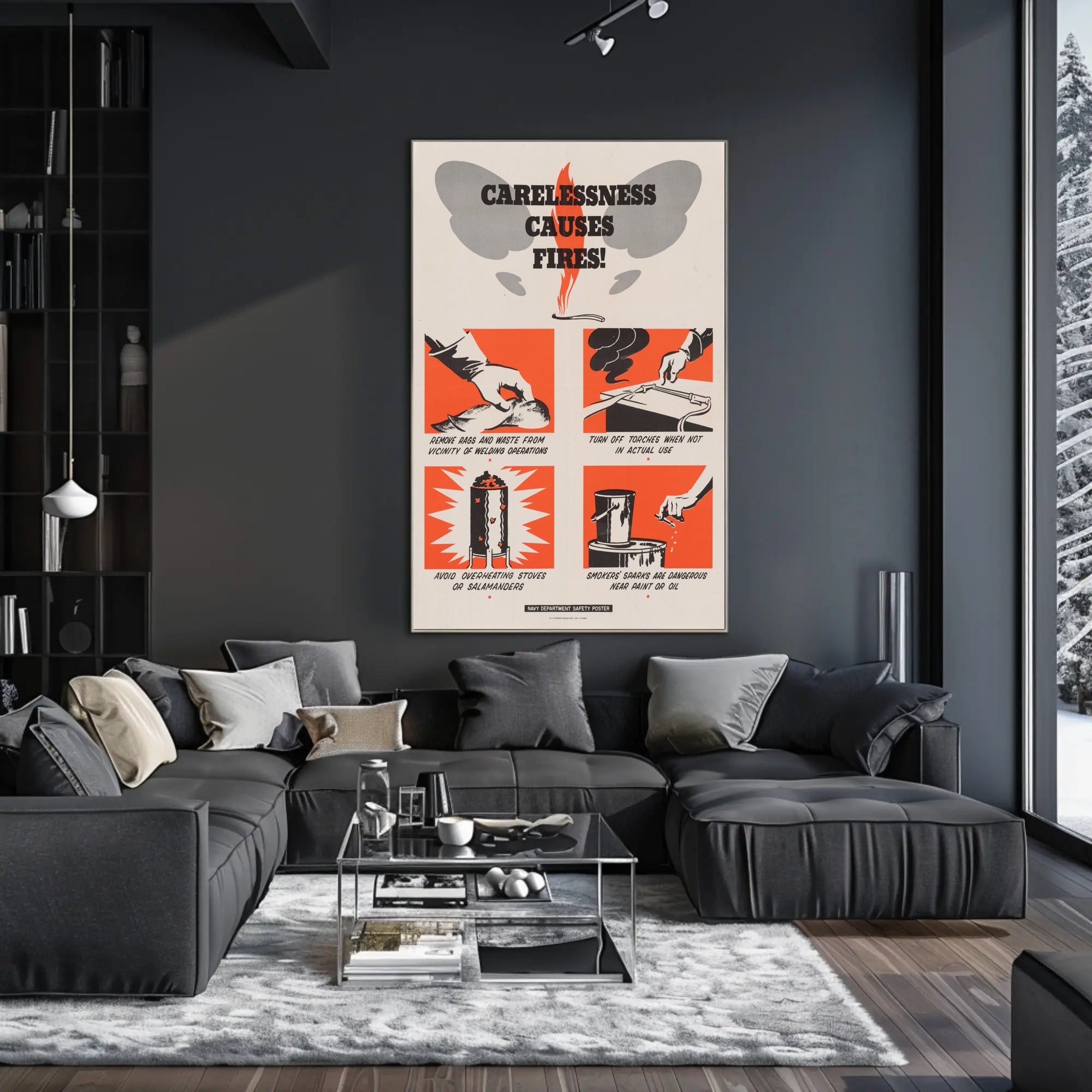 Fire Safety Warning Poster PosterGoat