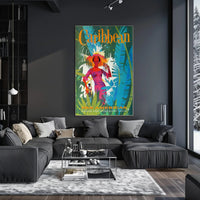 Caribbean Elegance Vintage Travel Poster PosterGoat