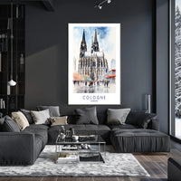 Cologne Cathedral in Vibrant Cityscape Urban or Cityscape Poster PosterGoat