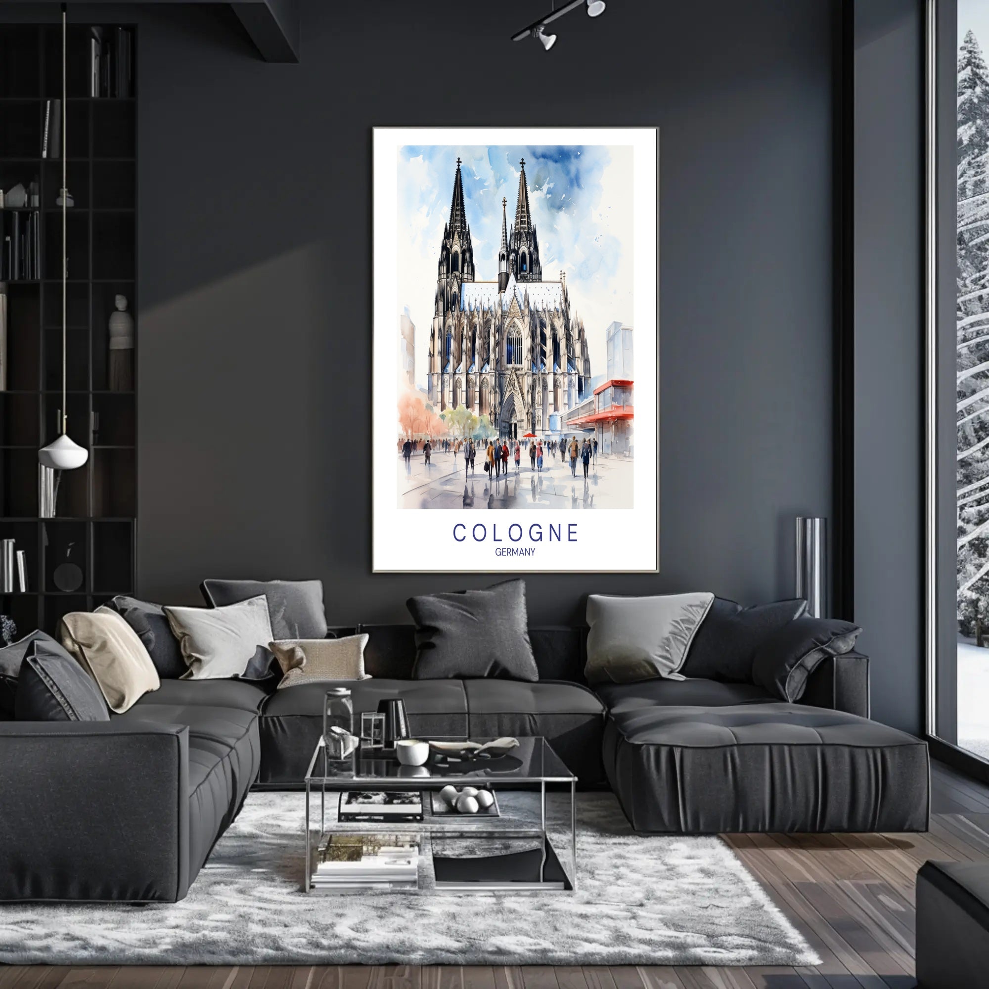 Cologne Cathedral in Vibrant Cityscape Urban or Cityscape Poster PosterGoat