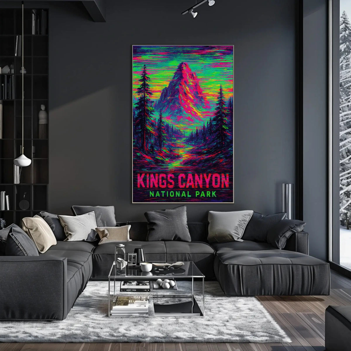 Kings Canyon National Park Vintage Scenic Wilderness Travel Wall Art Breathtaking Nature Escape Gift Souvenir Poster