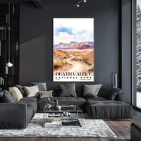 Death Valley Watercolor Wall Art Poster