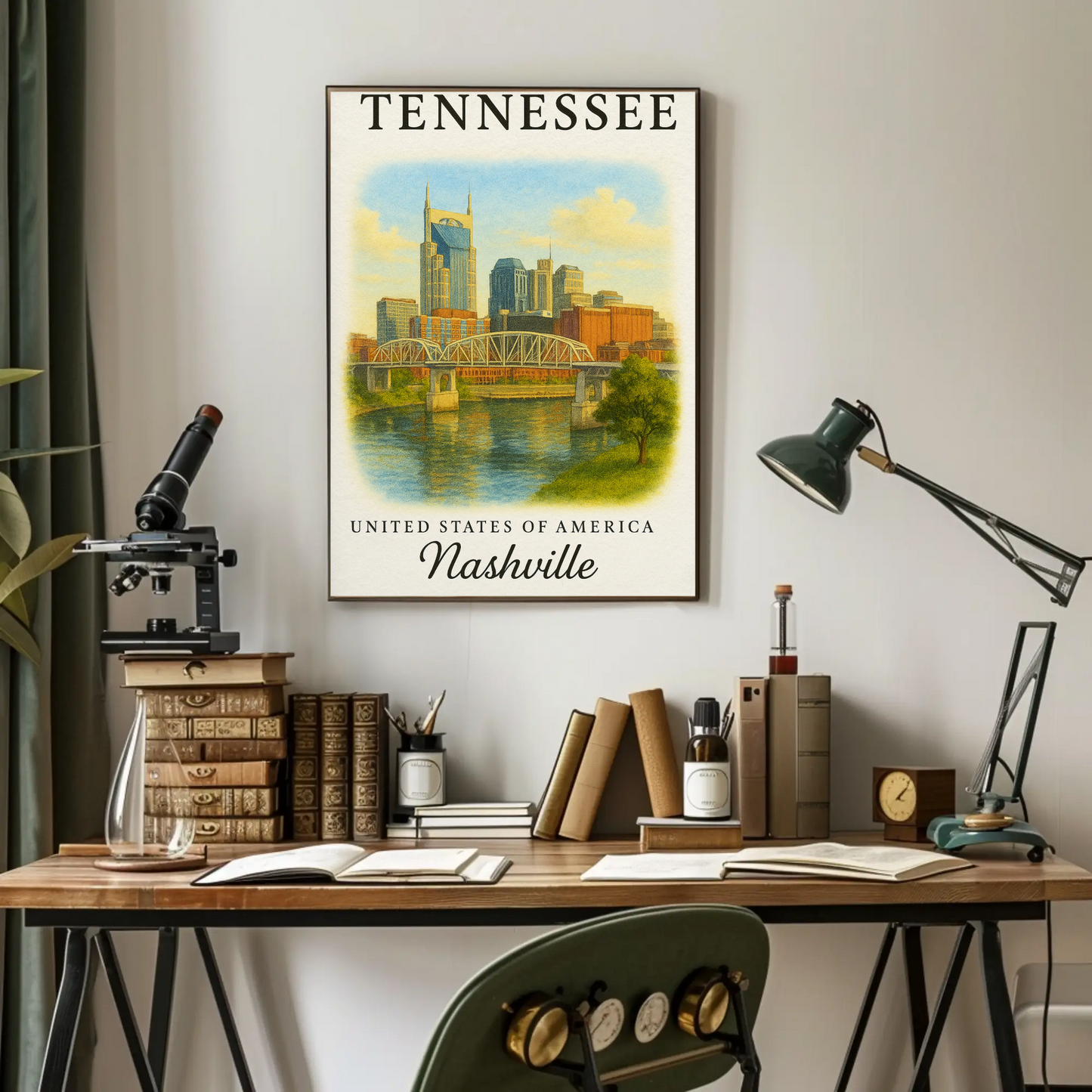 Tennessee, Nashville 2 Signature Series Vintage Travel Poster