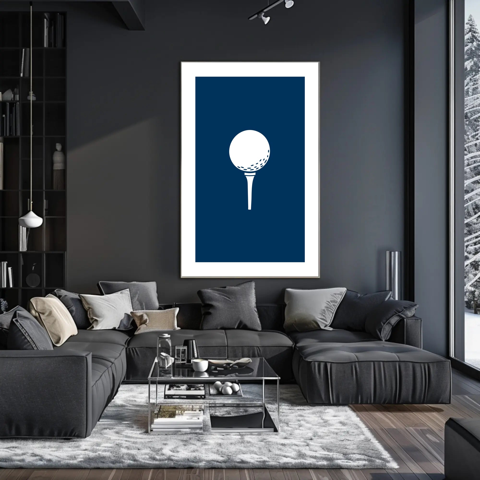Golf Ball on Tee Minimalist Sports Poster