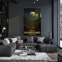 Mount Kilimanjaro Adventure Vintage Poster